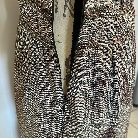 NWT Ba&Sh | Woman’s Elegant Floral Metallic Grey Maxi Dress Size 1 Small - Picture 14 of 16